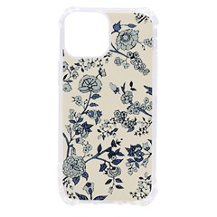 Vintage Background Blue Roses Rose Pattern Retro Iphone 13 Mini Tpu Uv Print Case