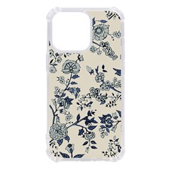 Vintage Background Blue Roses Rose Pattern Retro Iphone 13 Pro Tpu Uv Print Case