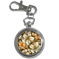 Flowers Pattern Floral Patterns Decorative Art Key Chain Watches by uniart180623