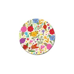 Colorful Flowers Pattern Abstract Patterns Floral Patterns Golf Ball Marker (4 Pack) by uniart180623