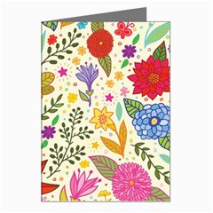 Colorful Flowers Pattern Abstract Patterns Floral Patterns Greeting Cards (pkg Of 8)