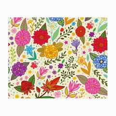 Colorful Flowers Pattern Abstract Patterns Floral Patterns Small Glasses Cloth (2 Sides) by uniart180623