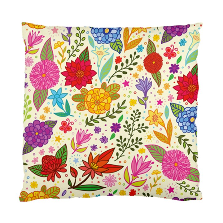 Colorful Flowers Pattern Abstract Patterns Floral Patterns Standard Cushion Case (Two Sides)