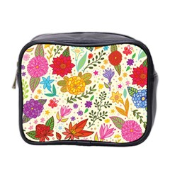 Colorful Flowers Pattern Abstract Patterns Floral Patterns Mini Toiletries Bag (two Sides) by uniart180623