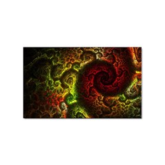 Green And Red Lights Wallpaper Fractal Digital Art Artwork Sticker (rectangular) by uniart180623