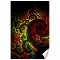 Green And Red Lights Wallpaper Fractal Digital Art Artwork Canvas 24  X 36  by uniart180623