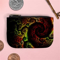 Green And Red Lights Wallpaper Fractal Digital Art Artwork Mini Coin Purse by uniart180623