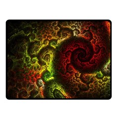 Green And Red Lights Wallpaper Fractal Digital Art Artwork Fleece Blanket (small) by uniart180623