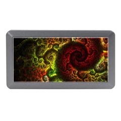 Green And Red Lights Wallpaper Fractal Digital Art Artwork Memory Card Reader (mini) by uniart180623