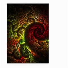 Green And Red Lights Wallpaper Fractal Digital Art Artwork Large Garden Flag (two Sides) by uniart180623