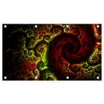 Green And Red Lights Wallpaper Fractal Digital Art Artwork Banner and Sign 7  x 4  Front