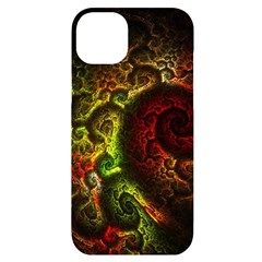 Green And Red Lights Wallpaper Fractal Digital Art Artwork Iphone 14 Plus Black Uv Print Case