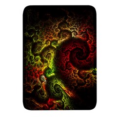 Green And Red Lights Wallpaper Fractal Digital Art Artwork Rectangular Glass Fridge Magnet (4 Pack) by uniart180623