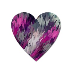 Colorful Artistic Pattern Design Heart Magnet