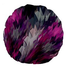 Colorful Artistic Pattern Design Large 18  Premium Flano Round Cushions by uniart180623