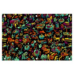 Cartoon Monster Pattern Abstract Background Banner And Sign 6  X 4  by uniart180623