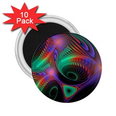 Circle Art 3d Artwork Graphics Vortex Colorful Digital Art 2 25  Magnets (10 Pack)  by uniart180623