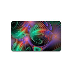 Circle Art 3d Artwork Graphics Vortex Colorful Digital Art Magnet (name Card) by uniart180623