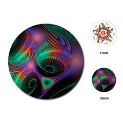 Circle Art 3d Artwork Graphics Vortex Colorful Digital Art Playing Cards Single Design (round)