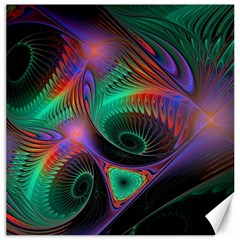 Circle Art 3d Artwork Graphics Vortex Colorful Digital Art Canvas 12  X 12  by uniart180623