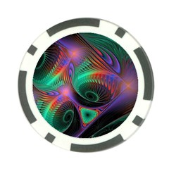 Circle Art 3d Artwork Graphics Vortex Colorful Digital Art Poker Chip Card Guard (10 Pack) by uniart180623