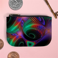 Circle Art 3d Artwork Graphics Vortex Colorful Digital Art Mini Coin Purse by uniart180623