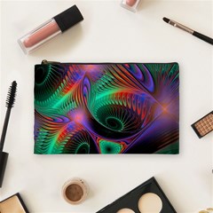 Circle Art 3d Artwork Graphics Vortex Colorful Digital Art Cosmetic Bag (medium) by uniart180623