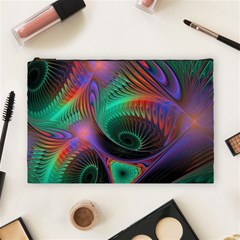 Circle Art 3d Artwork Graphics Vortex Colorful Digital Art Cosmetic Bag (large) by uniart180623