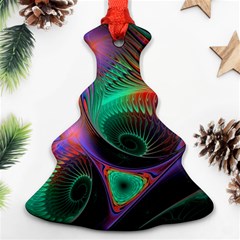 Circle Art 3d Artwork Graphics Vortex Colorful Digital Art Ornament (christmas Tree)  by uniart180623