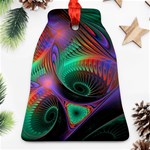 Circle Art 3d Artwork Graphics Vortex Colorful Digital Art Bell Ornament (Two Sides) Front