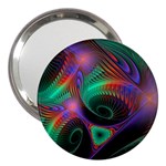 Circle Art 3d Artwork Graphics Vortex Colorful Digital Art 3  Handbag Mirrors Front