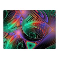 Circle Art 3d Artwork Graphics Vortex Colorful Digital Art Two Sides Premium Plush Fleece Blanket (mini) by uniart180623