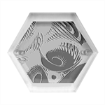 Circle Art 3d Artwork Graphics Vortex Colorful Digital Art Hexagon Wood Jewelry Box Front