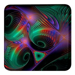 Circle Art 3d Artwork Graphics Vortex Colorful Digital Art Square Glass Fridge Magnet (4 Pack) by uniart180623