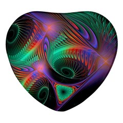 Circle Art 3d Artwork Graphics Vortex Colorful Digital Art Heart Glass Fridge Magnet (4 Pack) by uniart180623