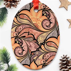 Colorful Paisley Background Artwork Paisley Patterns Ornament (oval)