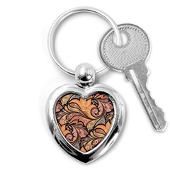 Colorful Paisley Background Artwork Paisley Patterns Key Chain (heart) by uniart180623