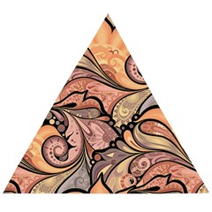 Colorful Paisley Background Artwork Paisley Patterns Wooden Puzzle Triangle by uniart180623