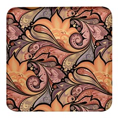 Colorful Paisley Background Artwork Paisley Patterns Square Glass Fridge Magnet (4 Pack) by uniart180623