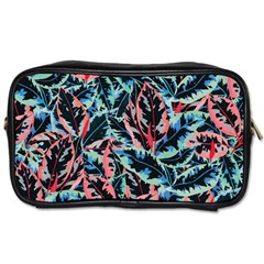 Leaves Leaf Pattern Patterns Colorfu Toiletries Bag (one Side) by uniart180623