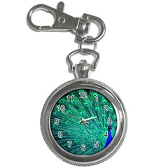 Green And Blue Peafowl Peacock Animal Color Brightly Colored Key Chain Watches by uniart180623