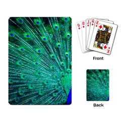 Green And Blue Peafowl Peacock Animal Color Brightly Colored Playing Cards Single Design (Rectangle)