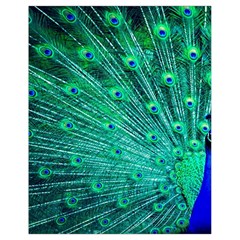 Green And Blue Peafowl Peacock Animal Color Brightly Colored Drawstring Bag (Small)