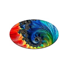 Colorful Digital Art Fractal Design Sticker Oval (100 Pack) by uniart180623