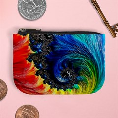 Colorful Digital Art Fractal Design Mini Coin Purse by uniart180623