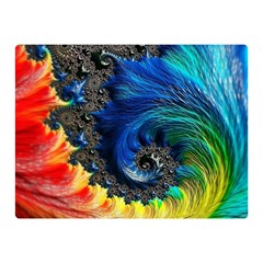 Colorful Digital Art Fractal Design Two Sides Premium Plush Fleece Blanket (mini) by uniart180623