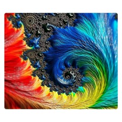 Colorful Digital Art Fractal Design Two Sides Premium Plush Fleece Blanket (small) by uniart180623