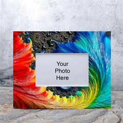 Colorful Digital Art Fractal Design White Tabletop Photo Frame 4 x6  by uniart180623