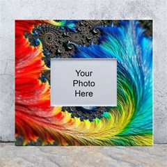 Colorful Digital Art Fractal Design White Wall Photo Frame 5  X 7  by uniart180623