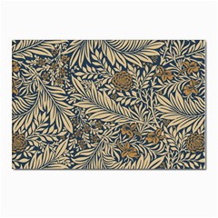 Brown Vintage Background Vintage Floral Pattern Brown Postcard 4 x 6  (pkg Of 10) by uniart180623